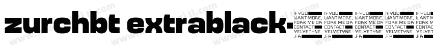 zurchbt extrablack字体转换